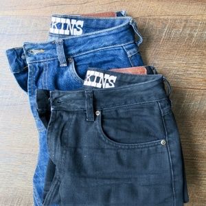 Black Rockins High Rise Non Stretch Straight Jean